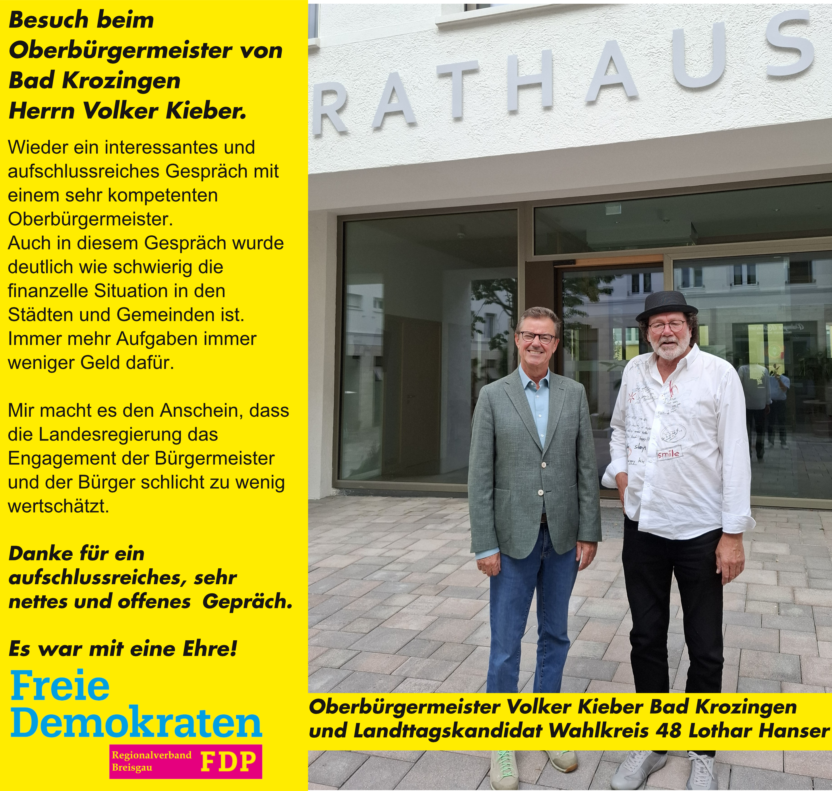 Herr Oberbürgermeister Kieber Bad Krozingen 